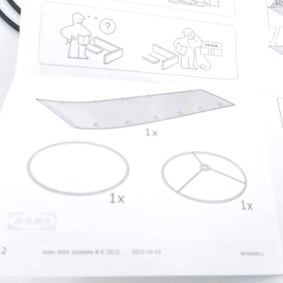 IKEA Nymo Black and Brass Lamp Shade 32 cm - 12.6 Inches  - MPN 303.408.28 New - Picture 7 of 9